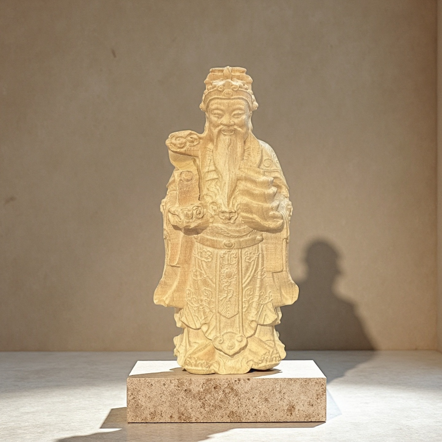 D123 Peachwood God of Wealth (Caishen)