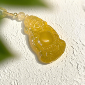 D118 Pendant Necklace: Yellow Abundance Icon